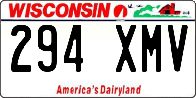 WI license plate 294XMV