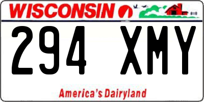 WI license plate 294XMY