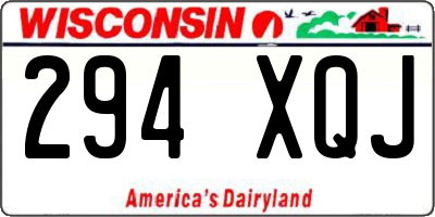 WI license plate 294XQJ