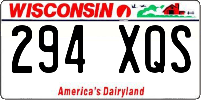WI license plate 294XQS