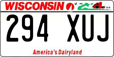 WI license plate 294XUJ