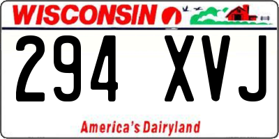 WI license plate 294XVJ