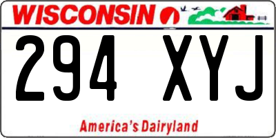 WI license plate 294XYJ