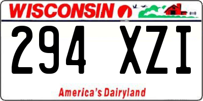 WI license plate 294XZI