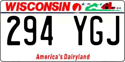 WI license plate 294YGJ