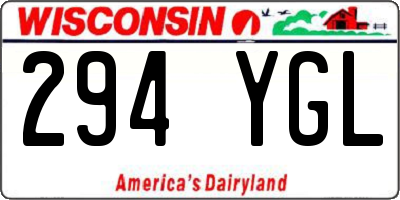 WI license plate 294YGL