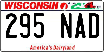 WI license plate 295NAD