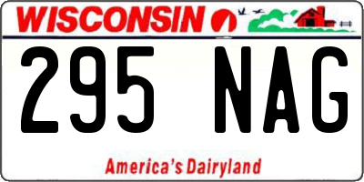 WI license plate 295NAG