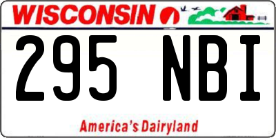 WI license plate 295NBI