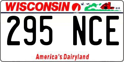 WI license plate 295NCE