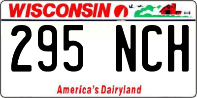 WI license plate 295NCH