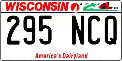 WI license plate 295NCQ