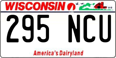 WI license plate 295NCU