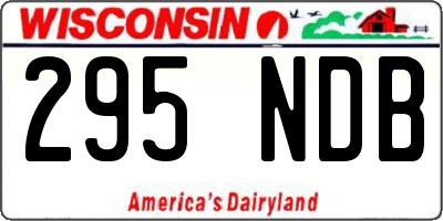 WI license plate 295NDB