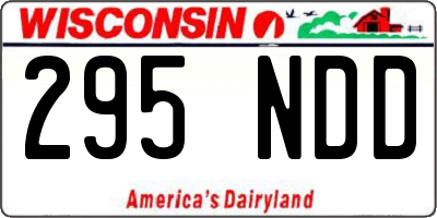 WI license plate 295NDD