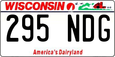 WI license plate 295NDG