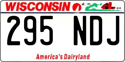 WI license plate 295NDJ