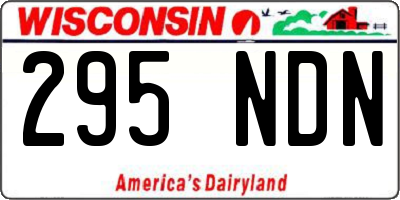 WI license plate 295NDN