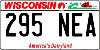 WI license plate 295NEA