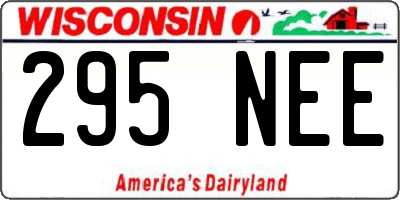 WI license plate 295NEE