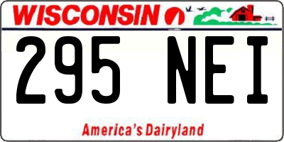 WI license plate 295NEI