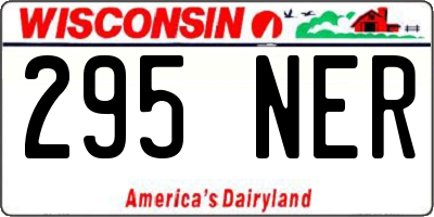 WI license plate 295NER
