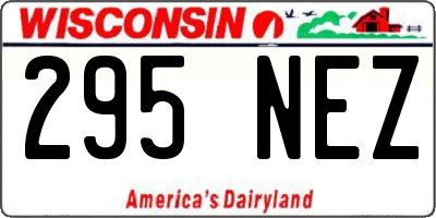 WI license plate 295NEZ