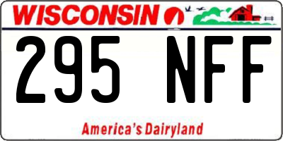 WI license plate 295NFF