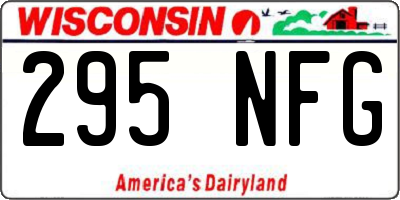 WI license plate 295NFG