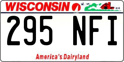 WI license plate 295NFI