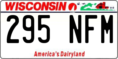WI license plate 295NFM