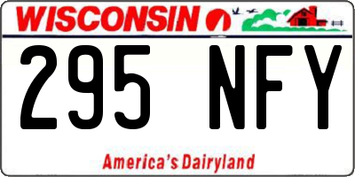 WI license plate 295NFY