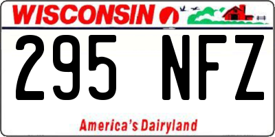 WI license plate 295NFZ