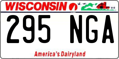 WI license plate 295NGA