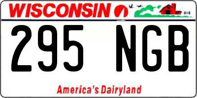 WI license plate 295NGB