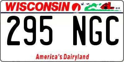 WI license plate 295NGC