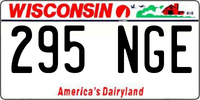 WI license plate 295NGE