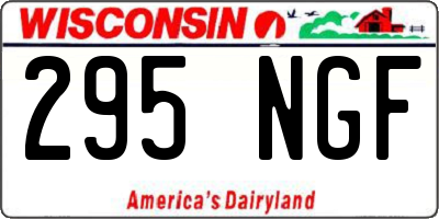 WI license plate 295NGF