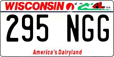 WI license plate 295NGG