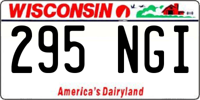 WI license plate 295NGI