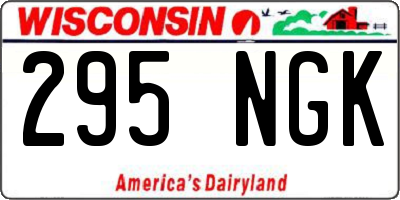 WI license plate 295NGK