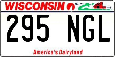 WI license plate 295NGL