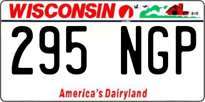 WI license plate 295NGP