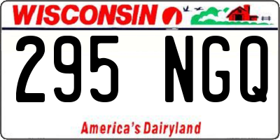 WI license plate 295NGQ