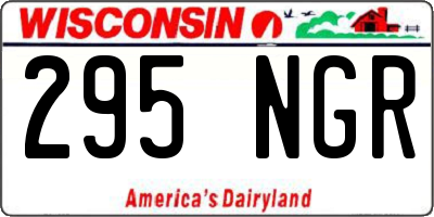 WI license plate 295NGR