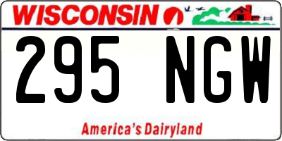 WI license plate 295NGW