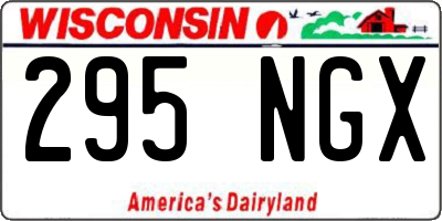 WI license plate 295NGX