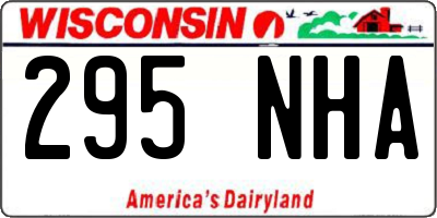 WI license plate 295NHA