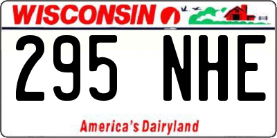 WI license plate 295NHE