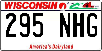 WI license plate 295NHG